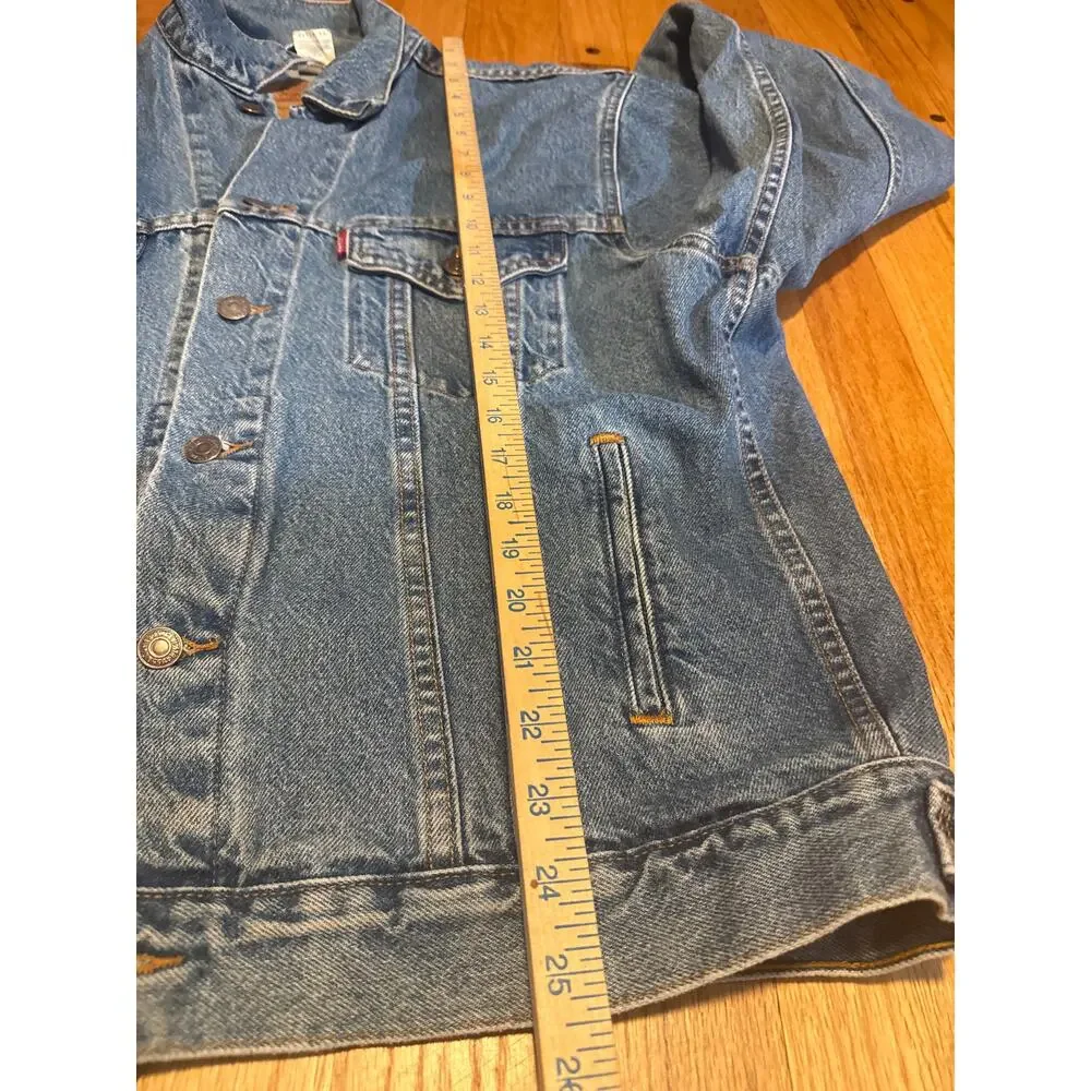 Levi's® Vtg Jacket Relaxed-fit 90's Trucker Men's Sz Medium 70507-0389 - Picture 9 of 12